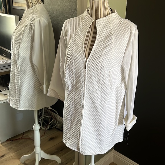 Autograph, white blouse, size 1X